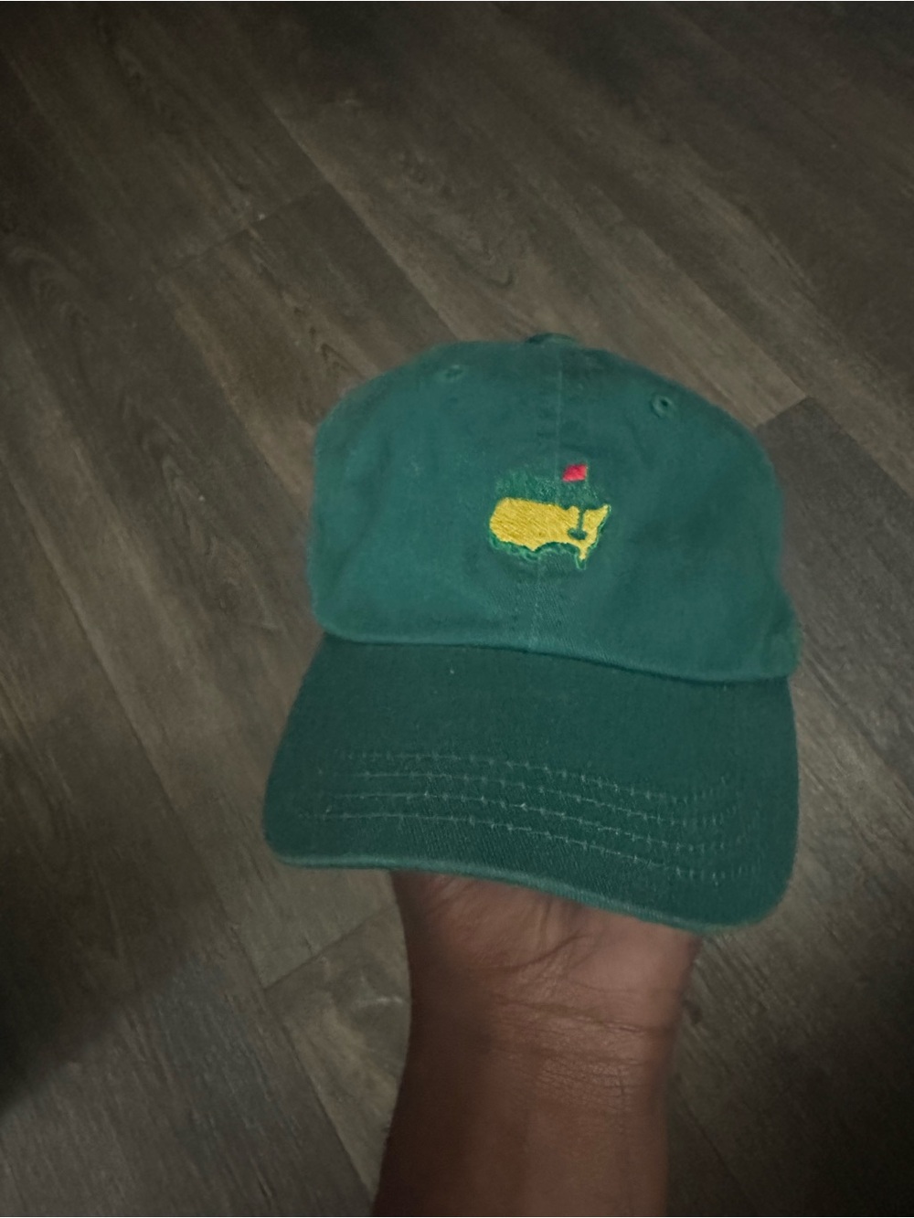 Kids Green Embroidered Masters Cap